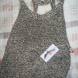 Jessica Simpson Beige and Black Romper with pockets